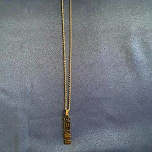 Zodiac necklace ,Gold Gemini